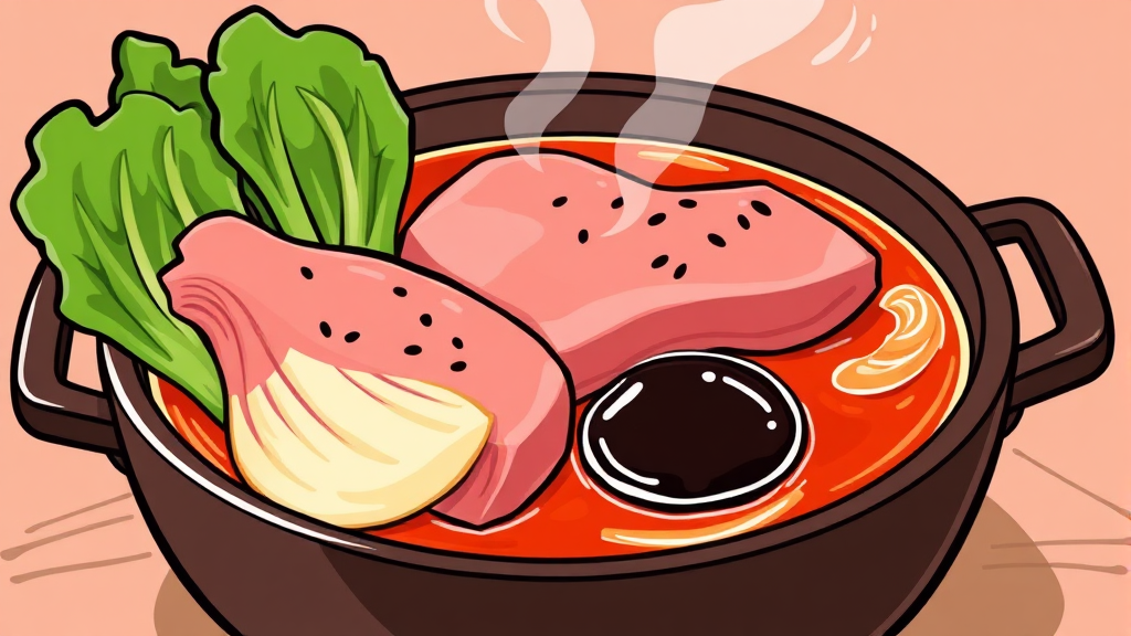 샤부샤부 조리 과정 (cartoon 스타일)