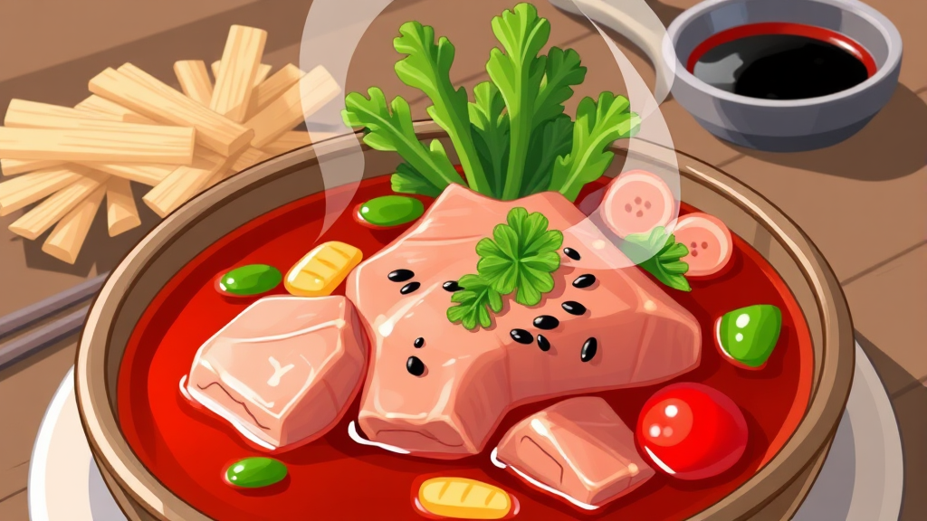 샤부샤부 맛있게 즐기는 팁 (illustration 스타일)