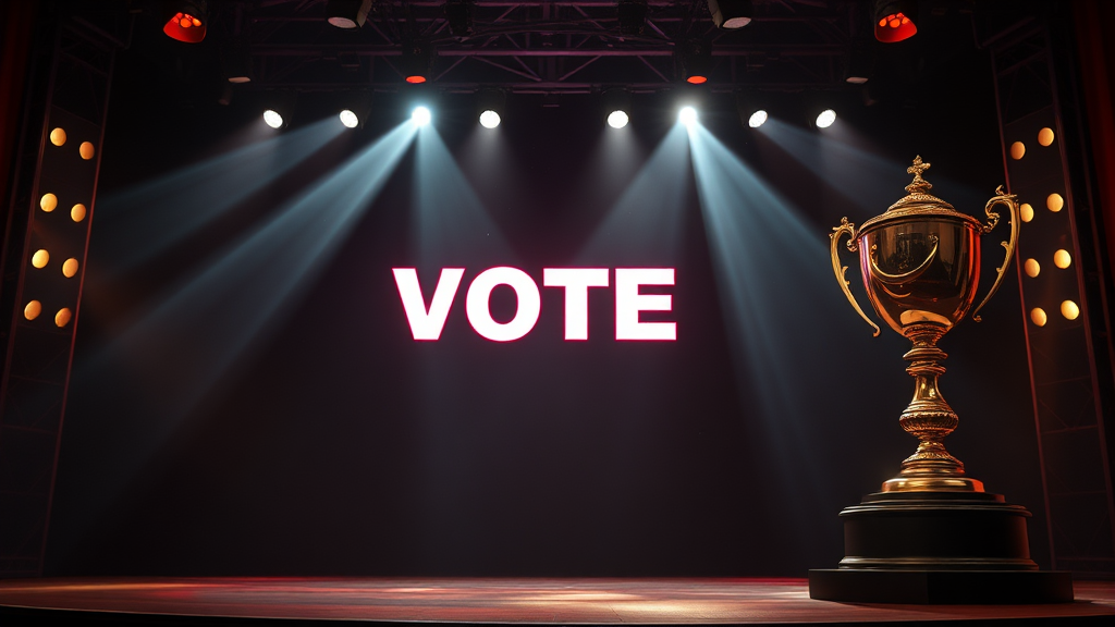 실시간 문자 투표 참여 안내 (realistic 스타일)